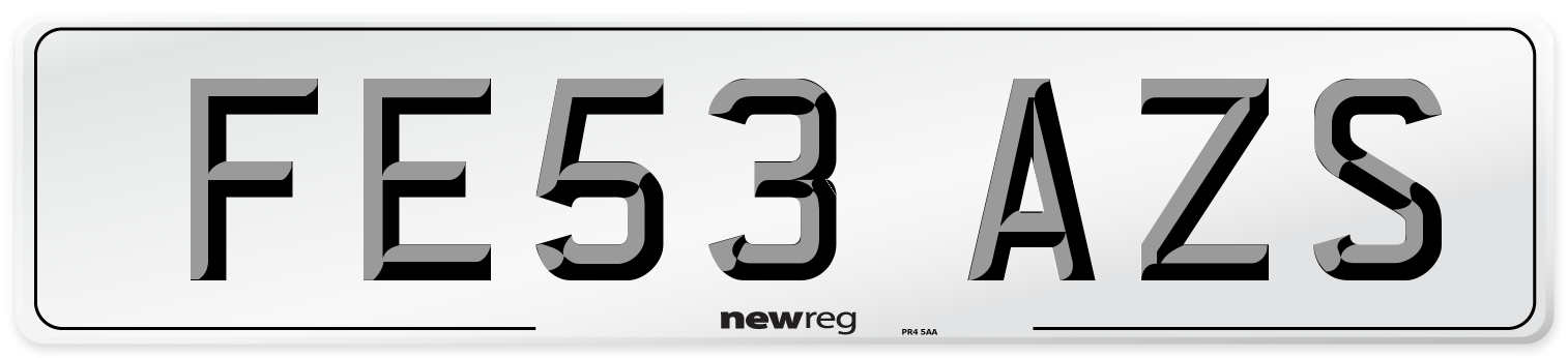 FE53 AZS Number Plate from New Reg